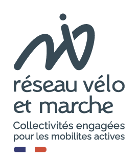 Logo vertical avec baseline bleu