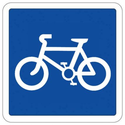 Panneau d indication c113 piste ou bande cyclable conseillee ou reservee aux cycles
